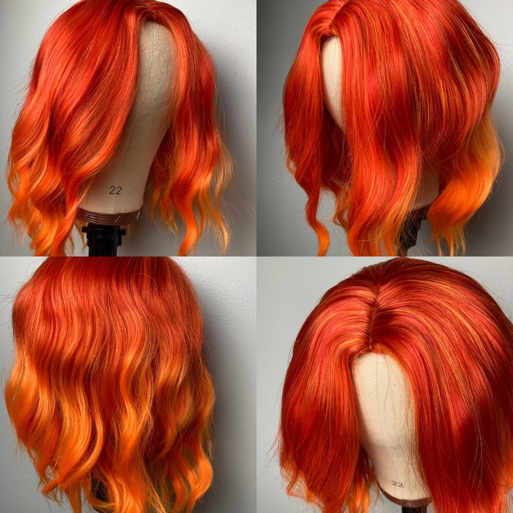 Curly Orange Cosplay Hair Wig